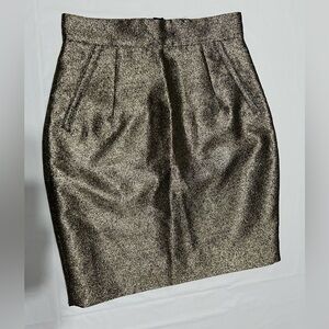 Elegant Gold Metallic Skirt